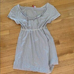 Black and white stripe dress